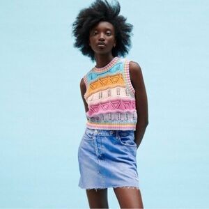 Zara Multicolor Knit Top